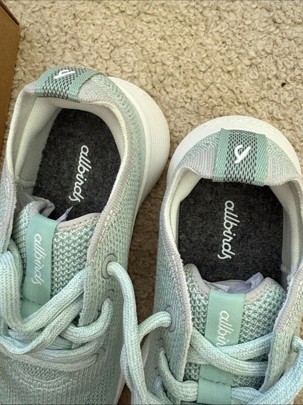 allbirds womens Mint Green tree runner go Sneakers - Breathable Knit Trainers